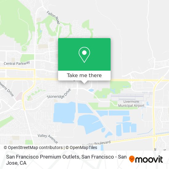 How to get to San Francisco Premium Outlets in Livermore by Bus or BART?