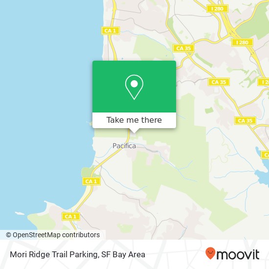 Mori Ridge Trail Parking map