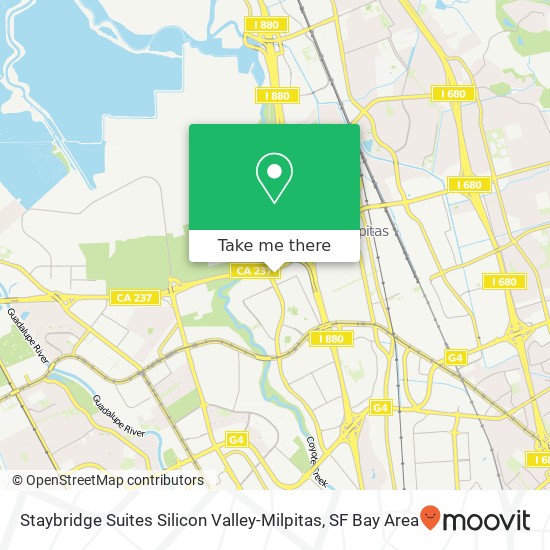 Staybridge Suites Silicon Valley-Milpitas map