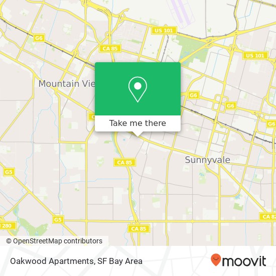 Mapa de Oakwood Apartments