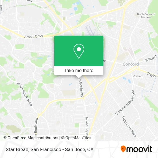 Star Bread map