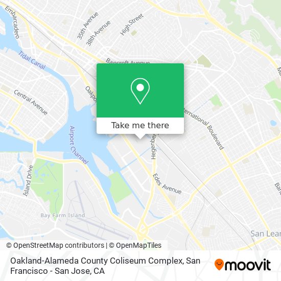 Oakland-Alameda County Coliseum Complex map