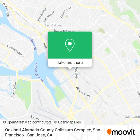 Oakland-Alameda County Coliseum Complex map