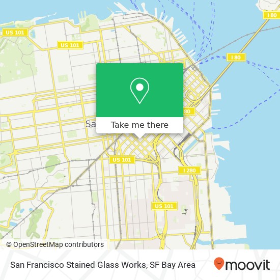 San Francisco Stained Glass Works map
