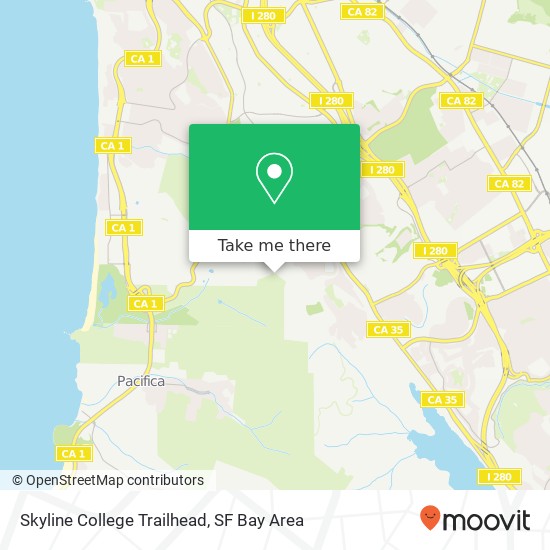 Mapa de Skyline College Trailhead