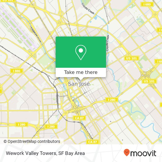 Mapa de Wework Valley Towers