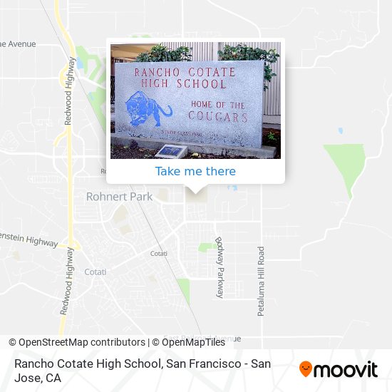 Rancho Cotate High School map