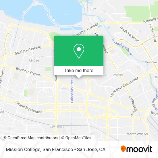 Mapa de Mission College