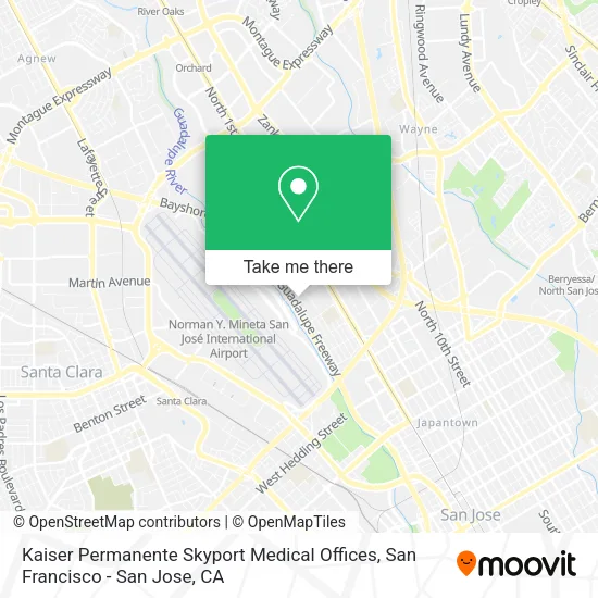 Mapa de Kaiser Permanente Skyport Medical Offices