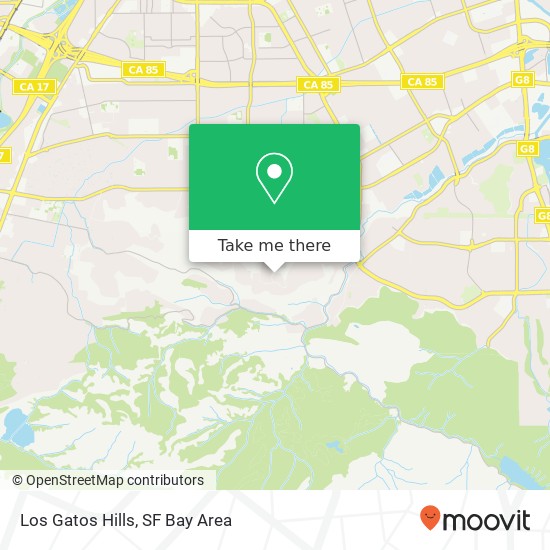 Los Gatos Hills map