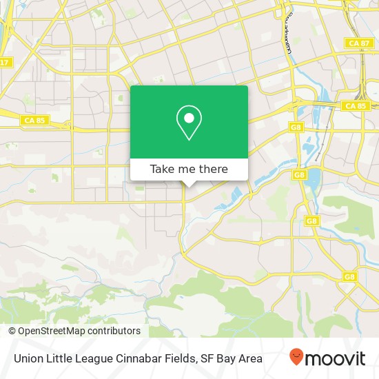 Mapa de Union Little League Cinnabar Fields