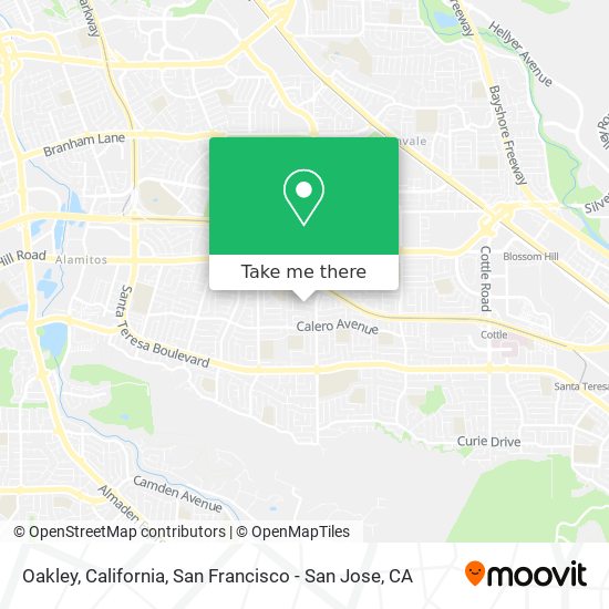 Oakley, California map