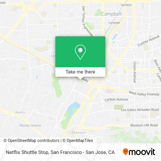 Netflix Shuttle Stop map