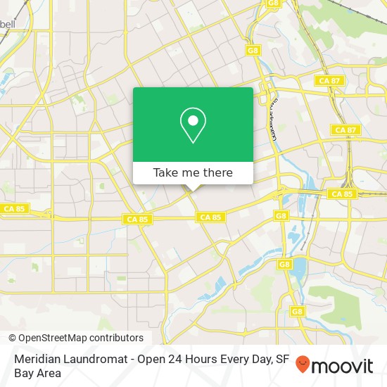 Meridian Laundromat - Open 24 Hours Every Day map