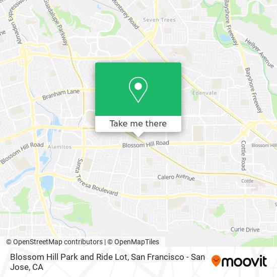 Mapa de Blossom Hill Park and Ride Lot