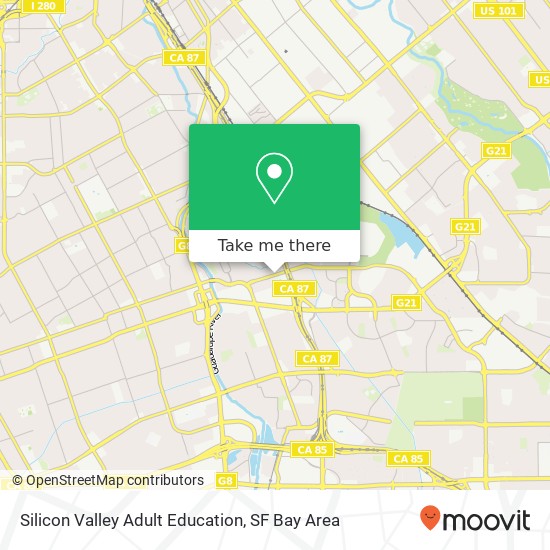 Silicon Valley Adult Education map