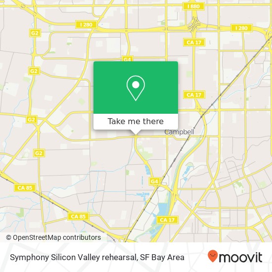 Symphony Silicon Valley rehearsal map