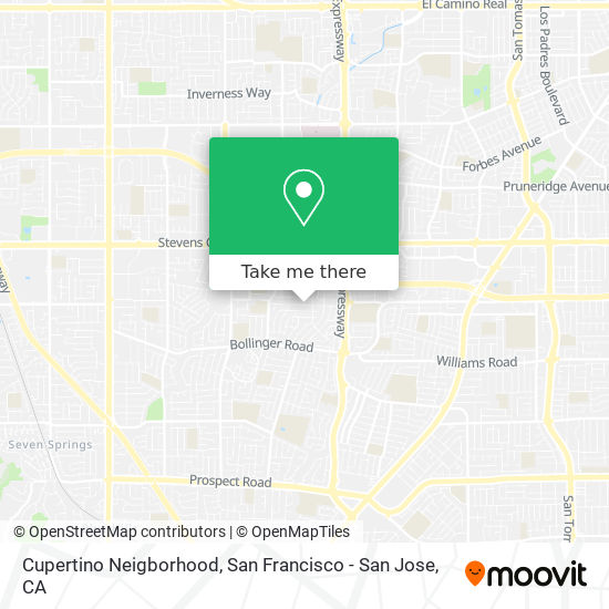 Cupertino Neigborhood map