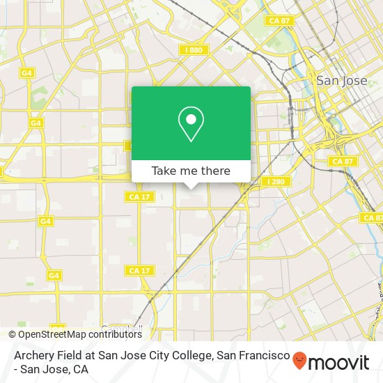 Archery Field at San Jose City College map