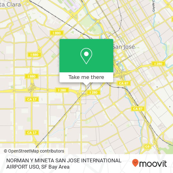 Mapa de NORMAN Y MINETA SAN JOSE INTERNATIONAL AIRPORT USO