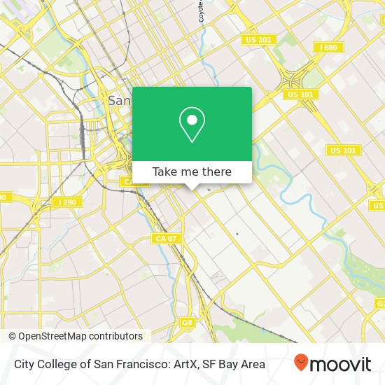 Mapa de City College of San Francisco: ArtX