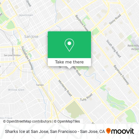 Sharks Ice at San Jose map