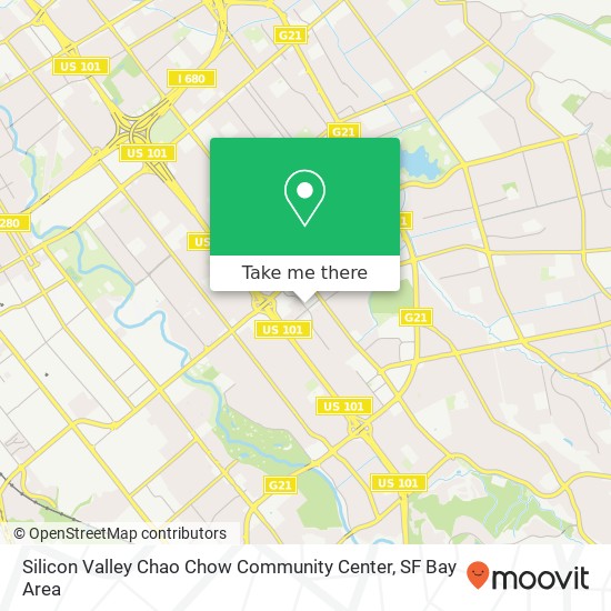 Mapa de Silicon Valley Chao Chow Community Center