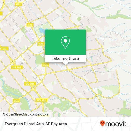 Mapa de Evergreen Dental Arts