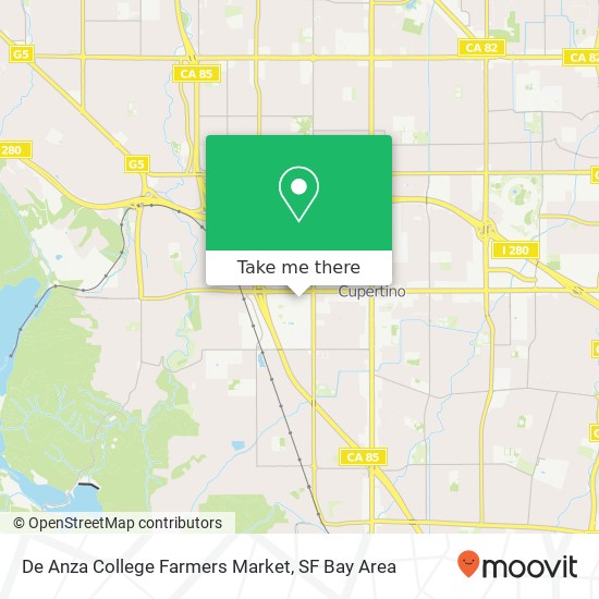 Mapa de De Anza College Farmers Market