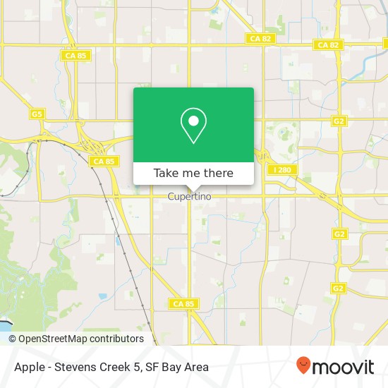 Apple - Stevens Creek 5 map