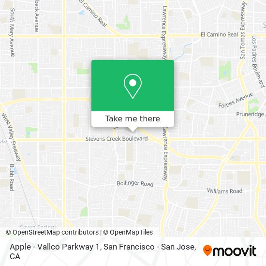 Mapa de Apple - Vallco Parkway 1