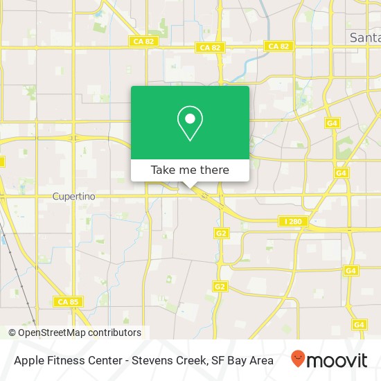 Apple Fitness Center - Stevens Creek map