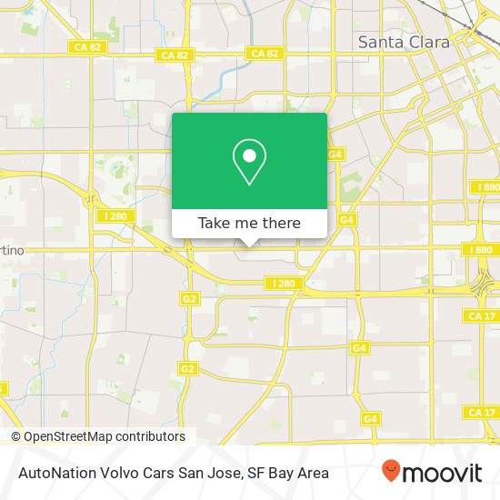 AutoNation Volvo Cars San Jose map