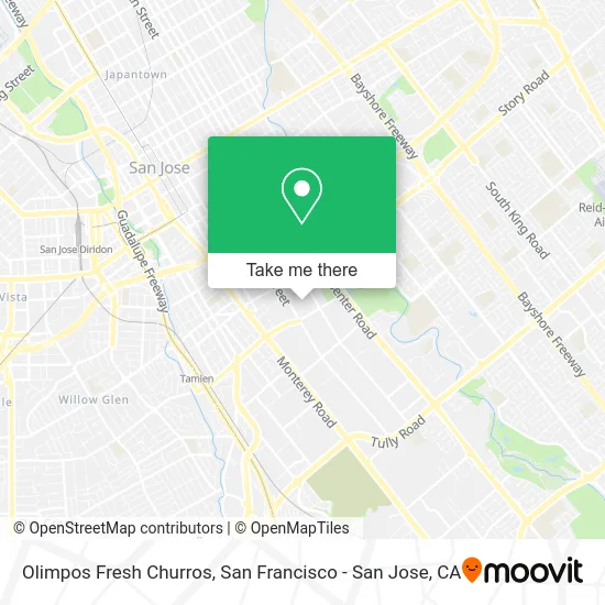 Olimpos Fresh Churros map