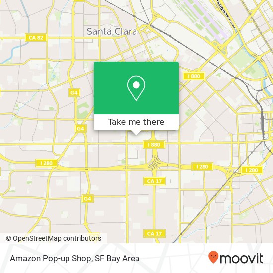 Amazon Pop-up Shop map