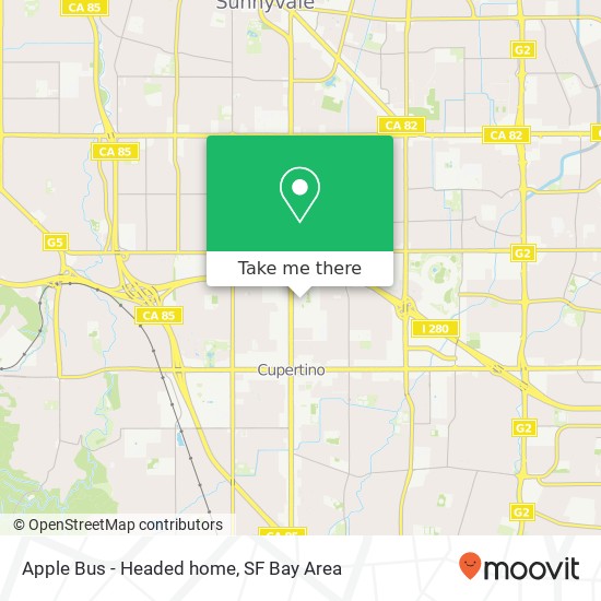Apple Bus - Headed home map