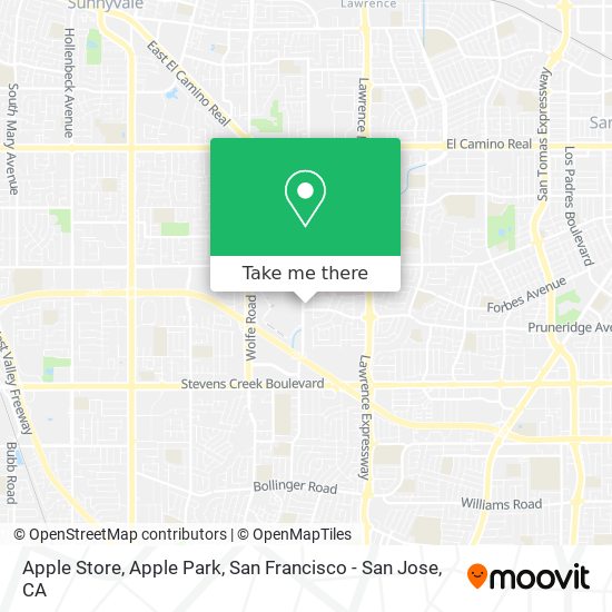 Mapa de Apple Store, Apple Park