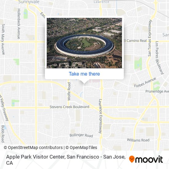 Mapa de Apple Park Visitor Center