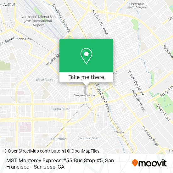 Mapa de MST Monterey Express #55 Bus Stop #5