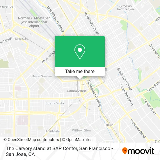 The Carvery stand at SAP Center map