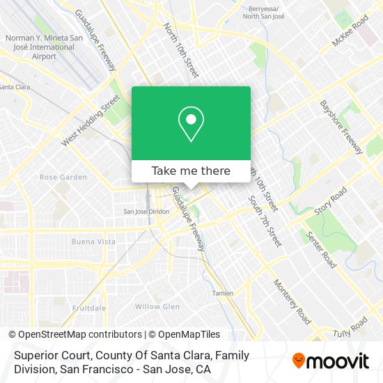 Superior Court, County Of Santa Clara, Family Division map