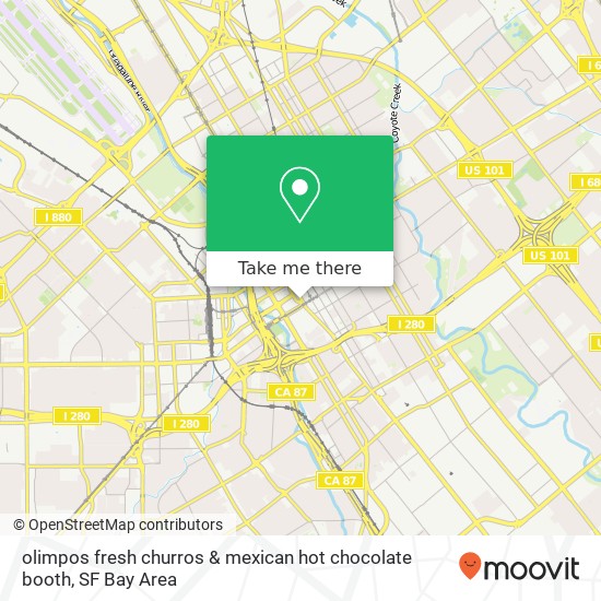 Mapa de olimpos fresh churros & mexican hot chocolate booth