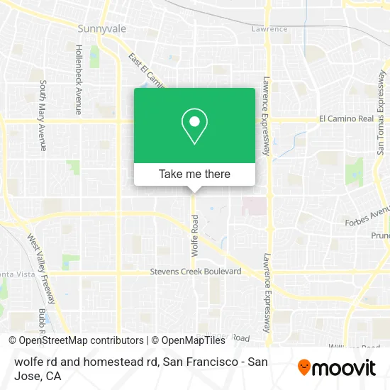 Mapa de wolfe rd and homestead rd