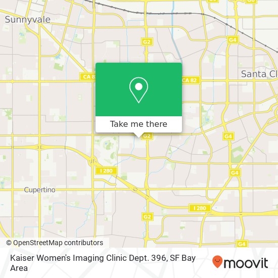 Kaiser Women's Imaging Clinic Dept. 396 map