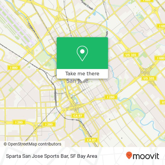 Sparta San Jose Sports Bar map