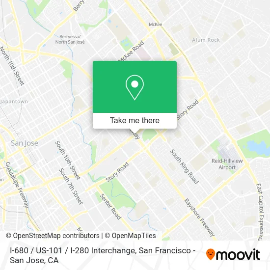 I-680 / US-101 / I-280 Interchange map