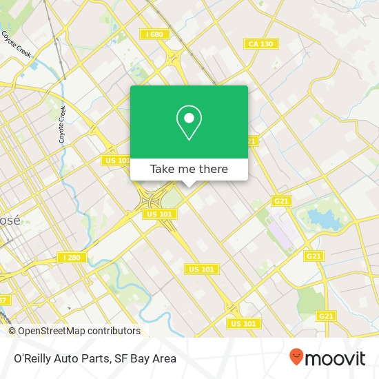 O'Reilly Auto Parts map