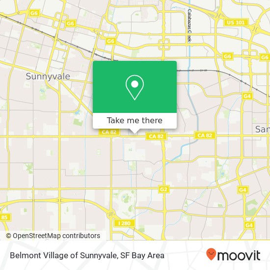 Belmont Village of Sunnyvale map