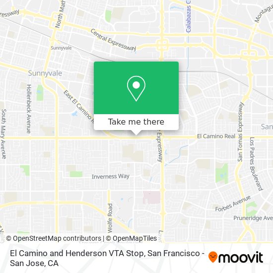 Mapa de El Camino and Henderson VTA Stop