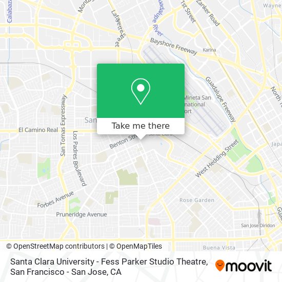 Santa Clara University - Fess Parker Studio Theatre map